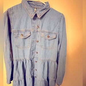 Free People Nicole Denim Dress Size Smalll NWOT